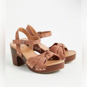 Torrid Wood Knot Platform Heel Sandal, 10.5WW